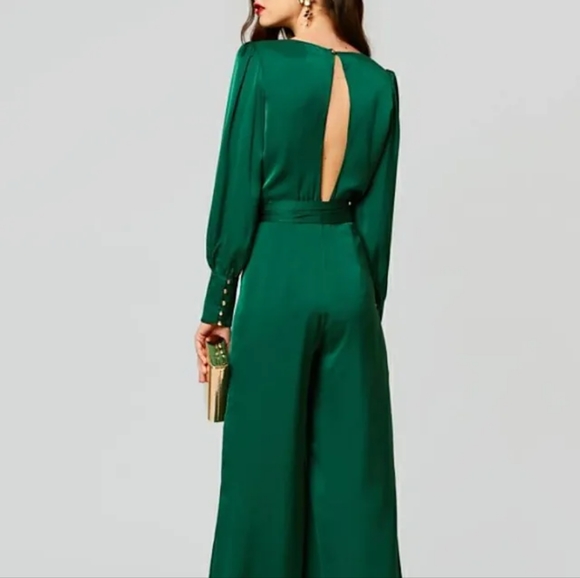 NWT TS Couture Satin Jumpsuit - Picture 3 of 4